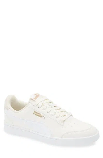 Puma Shuffle Sneaker In Warm White- White