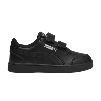 Pre-owned Puma Shuffle Velcro Little Kid 'black Silver' | Kid's Size 1.5