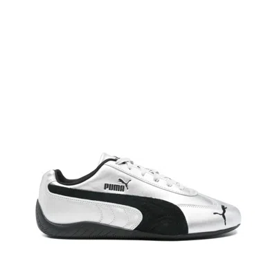 Puma Silver Speedcat Metallic Sneakers In Gray
