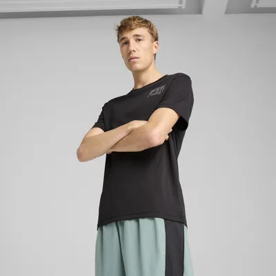 Puma Skeleton Running Men's Graphic T-shirt In Black
