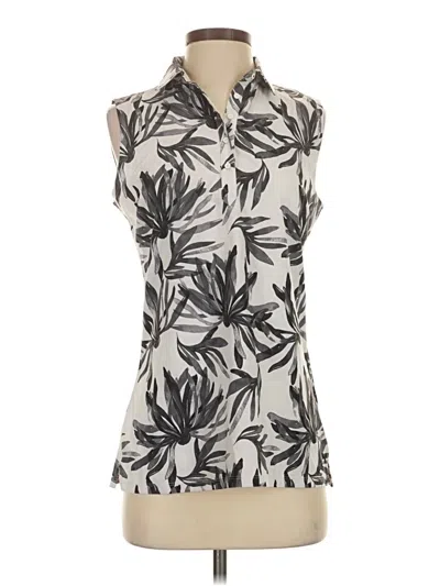 Puma Sleeveless Button Down Shirt In Ivory