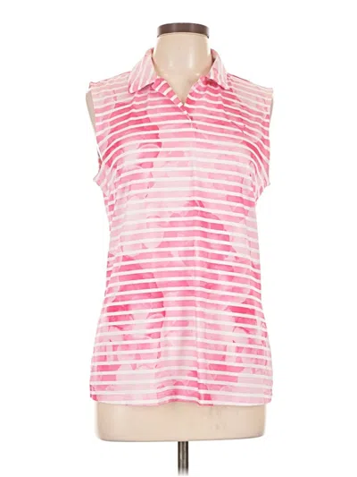 Pre-owned Puma Sleeveless Button Down Shirt In Pink