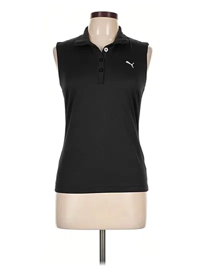 Pre-owned Puma Sleeveless Polo Shirt In Black