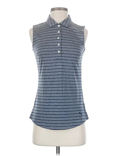 Pre-owned Puma Sleeveless Polo Shirt In Blue