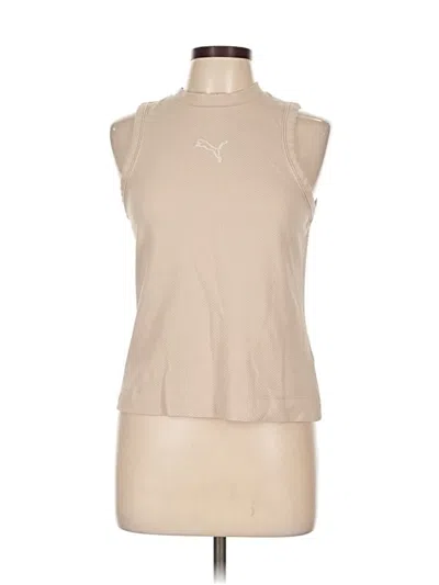 Pre-owned Puma Sleeveless T-shirt In Brown