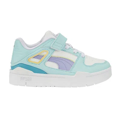 Pre-owned Puma Slipstream Ac Little Kid 'white Light Aqua' | Kid's Size 2