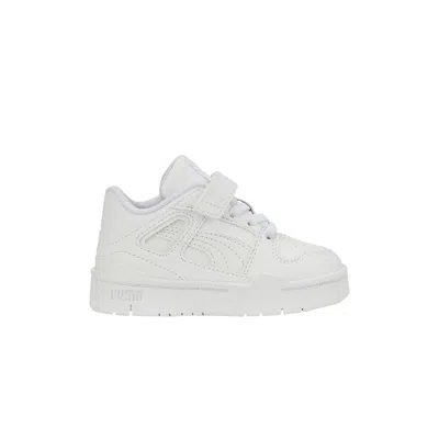 Pre-owned Puma Slipstream Leather Infant 'triple White' | Infant Size 4