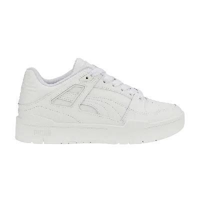 Pre-owned Puma Slipstream Leather Jr 'triple White'