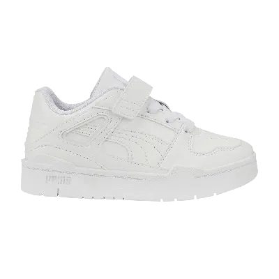 Pre-owned Puma Slipstream Leather Little Kid 'triple White'