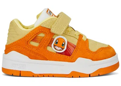Pre-owned Puma Slipstream Lo Pokã©mon Charmander Sneakers In Dark Cheddar/pale Lemon