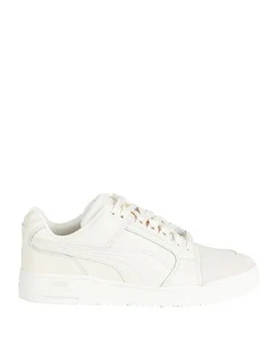 Puma Slipstream Lo Premium Man Sneakers Ivory Size 13 Cowhide In White