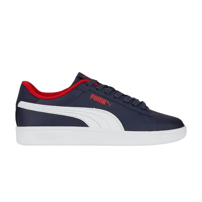 Pre-owned Puma Smash 3.0 Leather Big Kid 'navy Red' | Blue | Kid's Size 4