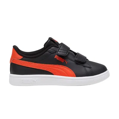 Pre-owned Puma Smash 3.0 Leather Velcro Little Kid 'black Redmazing' | Kid's Size 11.5