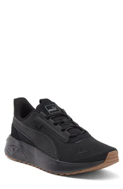 Puma Smash 3.0 Low Top Sneaker In  Black-shadow Gray
