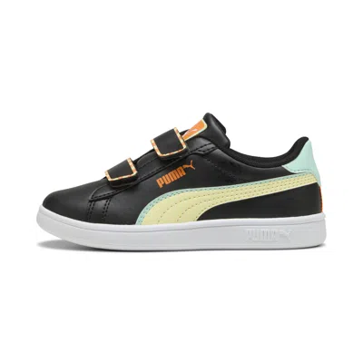 Puma Smash 3.0 Playdate Little Kids' Easy On Sneakers In Black