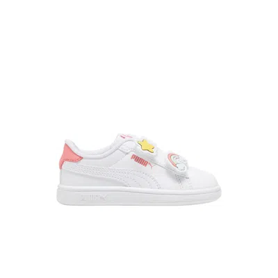 Pre-owned Puma Smash 3.0 V Infant 'badges - White Passionfruit' | Infant Size 4