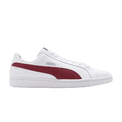 Pre-owned Puma Smash Leather 'white Tibetan Red'