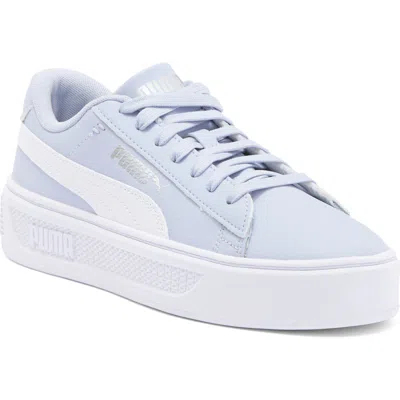 Puma Smash Platform V3 Imprint Sneaker In Cool Weather- White