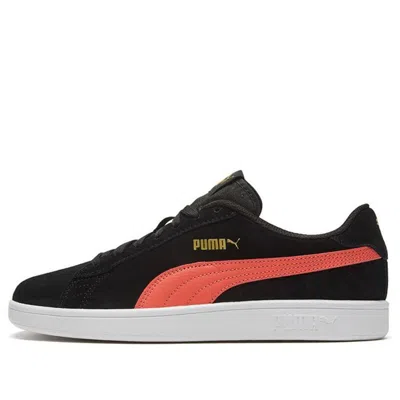 Puma Smash V2 Retro Casual Skateboarding Shoes Unisex Black Coral Red In Multi