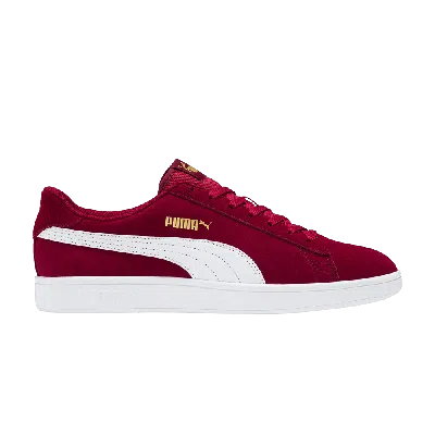Pre-owned Puma Smash V2 'rhubarb' In Red
