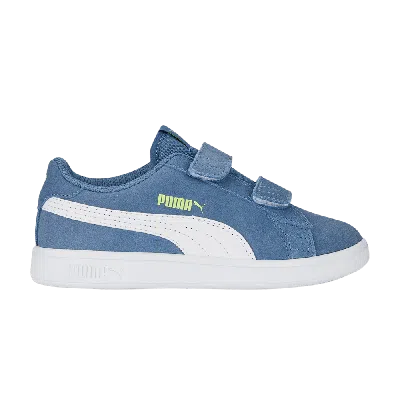 Pre-owned Puma Smash V2 Suede Little Kid 'deep Dive' In Blue