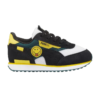 Pre-owned Puma Smileyworld X Future Rider Little Kid 'black Vibrant Yellow'
