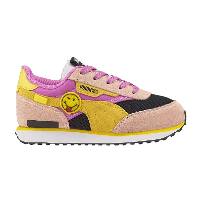 Pre-owned Puma Smileyworld X Future Rider Little Kid 'rose Quartz Mauve Pop' In Pink