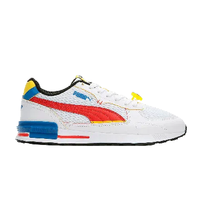 Pre-owned Puma Smileyworld X Graviton Big Kid 'white High Risk Red'