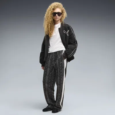 Puma Snake Pack Women's Printed T7 Straight Pants In Black