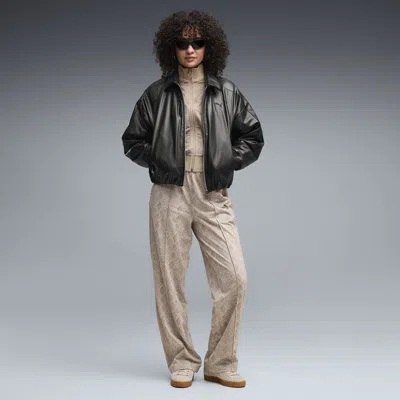 Puma Snake Pack Women's Printed T7 Straight Pants In Sand