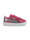 Puma Snakeskin-print Suede Trainers In Pink
