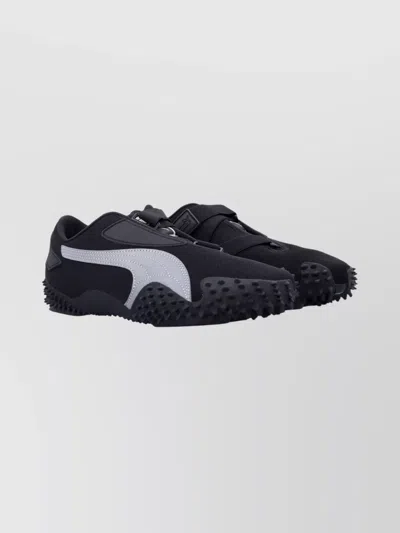 Puma Sneakers Featuring Contrast Panel And Textured Sole Design In Black