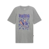 Puma Sneakers Graphic Men's T-shirt In Medium Gray Heather