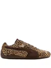 Puma Womens Leopard Brown Speedcat Og Leopard Leather Trainers In Brown