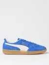 Puma Palermo Man Sneakers Bright Blue Size 9 Cow Leather In Blau
