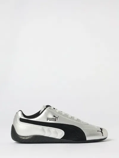Puma Silver Speedcat Metallic Sneakers In Gray