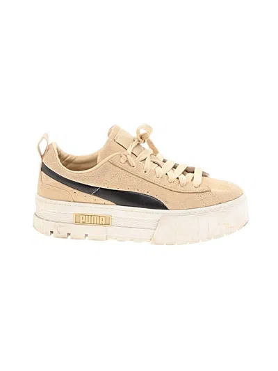 Pre-owned Puma Sneakers In Tan
