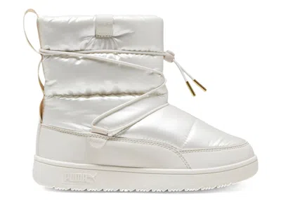 Pre-owned Puma Snowbae Patent (women's) Sneakers In Alpine Snow/frosted Ivory In White