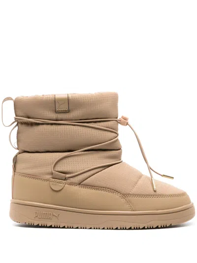 Puma Snowbae Shearling Booties In Neutrals