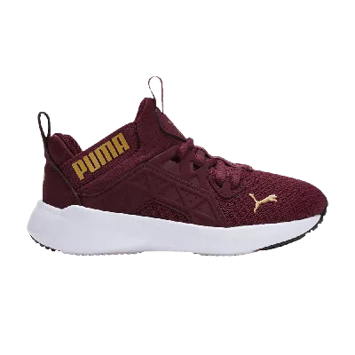 Pre-owned Puma Soft Enzo Nxt Little Kid 'aubergine Team Gold' In Red