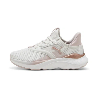 Puma Babies' Soft Mayve Running Shoes Toddler In Feather Gray-mauve Mist-rose Gold