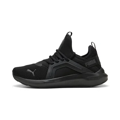 Puma Softride Enzo 5 Wide Running Shoes In Black-castlerock
