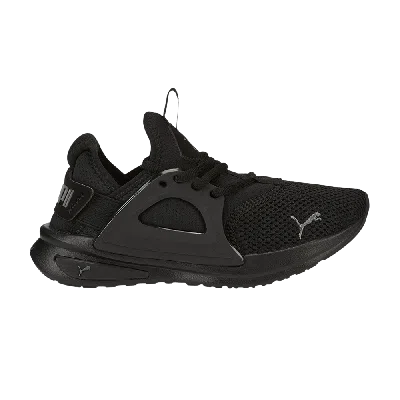 Pre-owned Puma Softride Enzo Evo Big Kid 'black Castlerock'