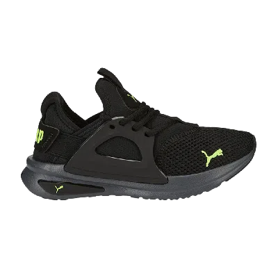 Pre-owned Puma Softride Enzo Evo Big Kid 'black Lime Squeeze'