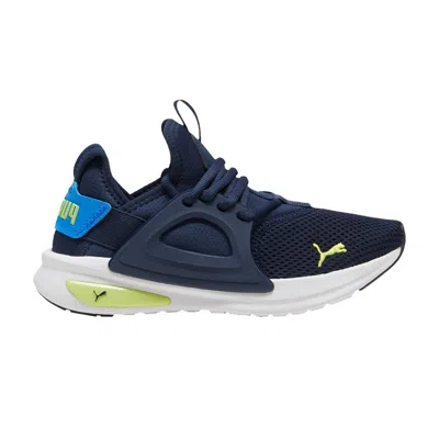 Pre-owned Puma Softride Enzo Evo Little Kid 'navy Lime' | Blue | Kid's Size 12.5