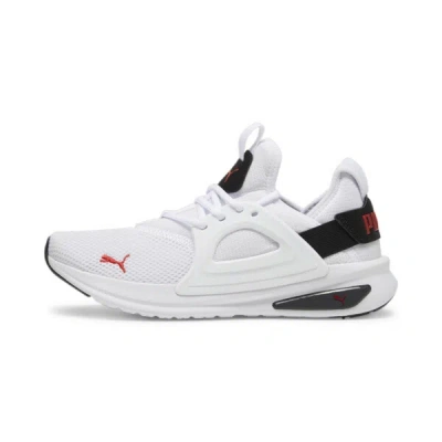 Puma Softride Enzo Evo Men's Running Shoes In White- Black-for All Time Red