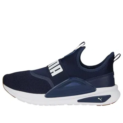Puma Softride Enzo Evo Slip-on 'navy White' In Blue