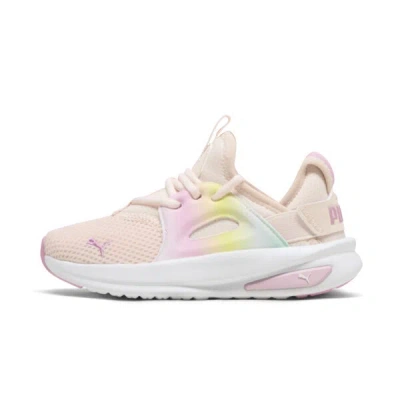 Puma Softride Enzo Evo Sunset Fade Little Kids' Shoes In Island Pink-mauved Out- White