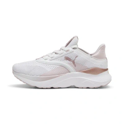 Puma Softride Mayve Running Shoes Women In Feather Gray-mauve Mist-rose Gold