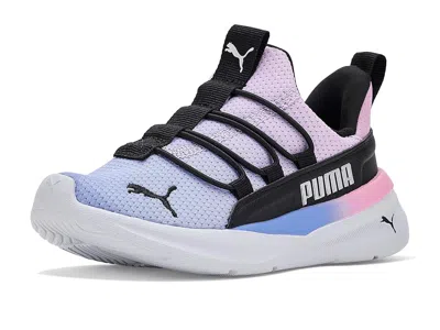 Puma Softride One4all Slip-on Shoes (little Kid) Kid's Shoes Intense Lavender/pink Shimmer/black: 1 Littl In Multi